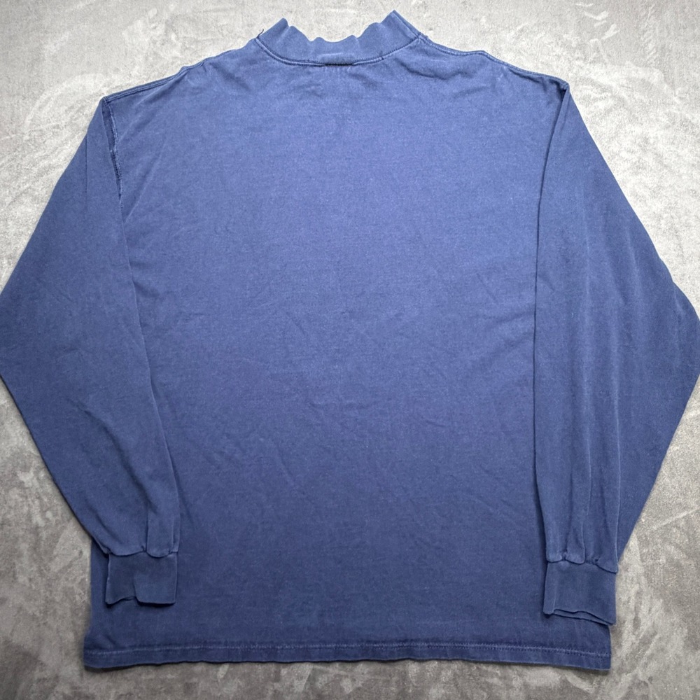 Vtg 90s Rawlings Mock Neck Shirt Mens XL Navy Blue Long Sleeve Baseball 23 USA - Picture 3 of 9